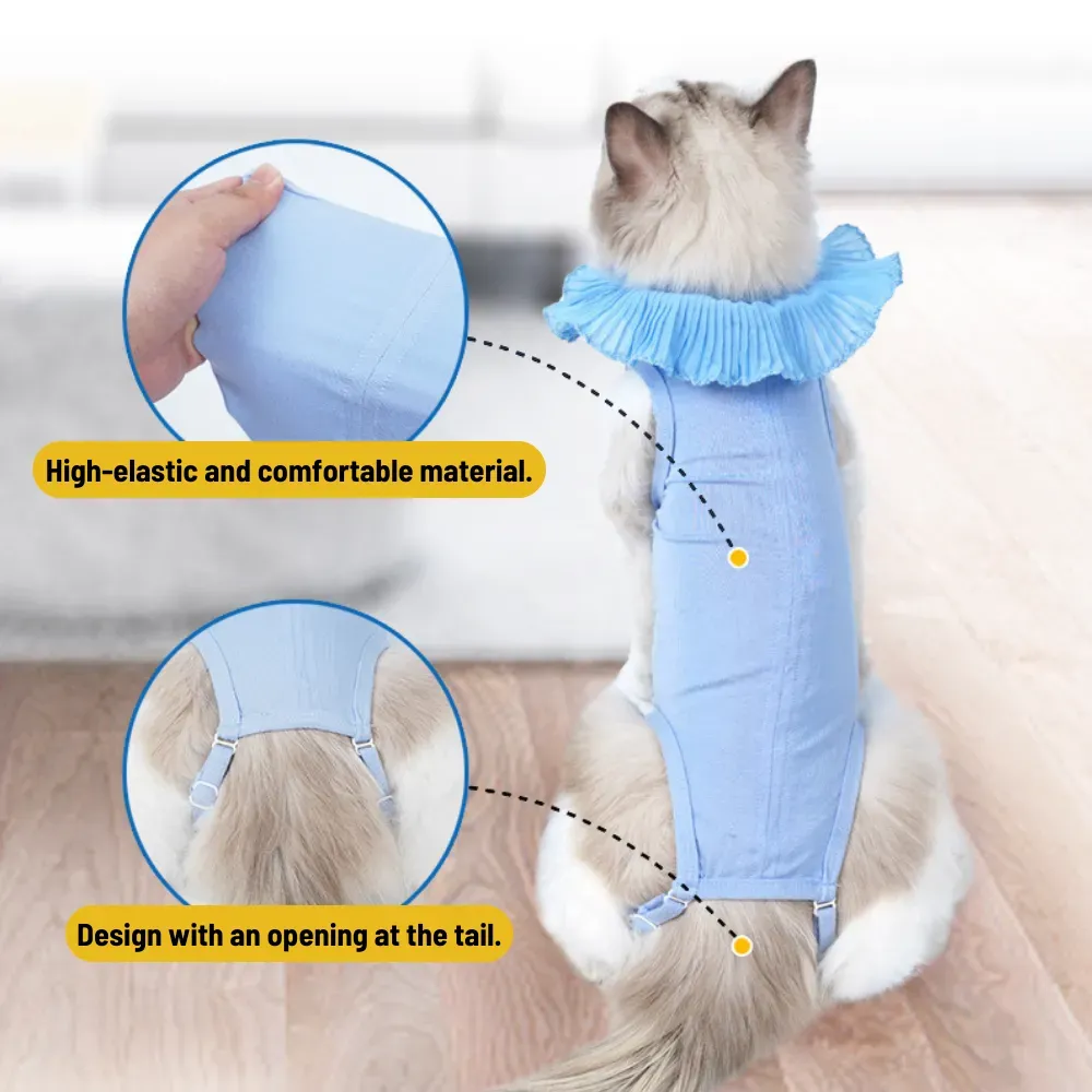 Pet Cat Recovery Suit Anti-Lick Cat Recovery Suit