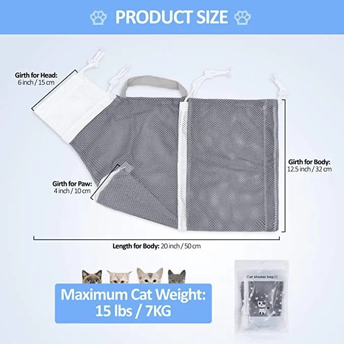 Anti-bite Multi-functional Adjustable Cat Bath Bag