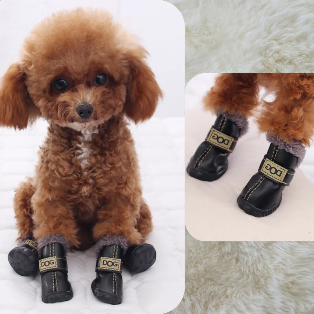 Small dog boots with adjustable straps