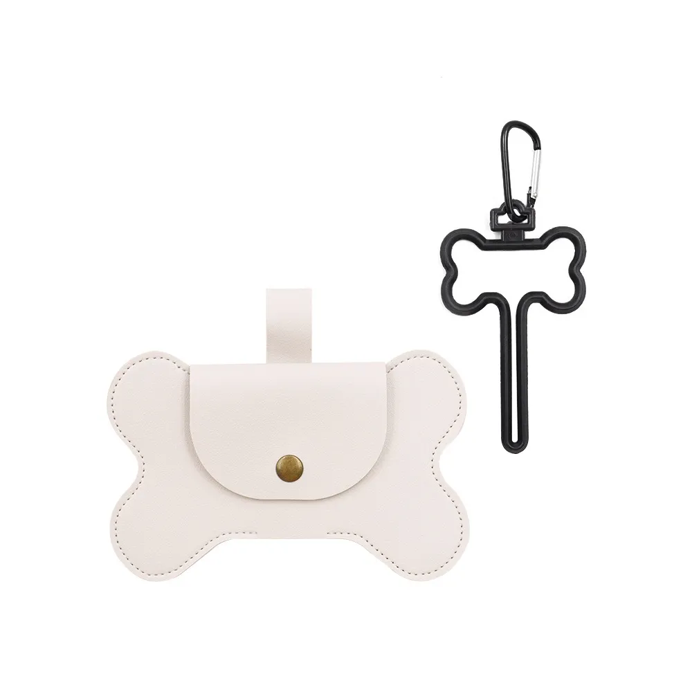White Dog Bag Holder
