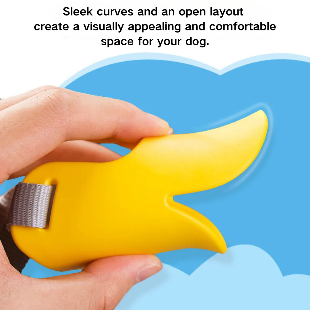 Duck-billed Dog Muzzle Details Shape Duck-billed Silicone Adjustable Dog Muzzle