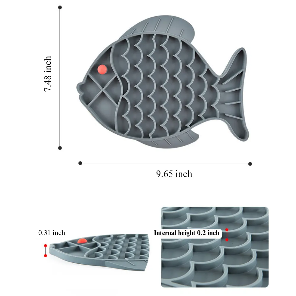 Anti-choke lick mat for dogs and cats.