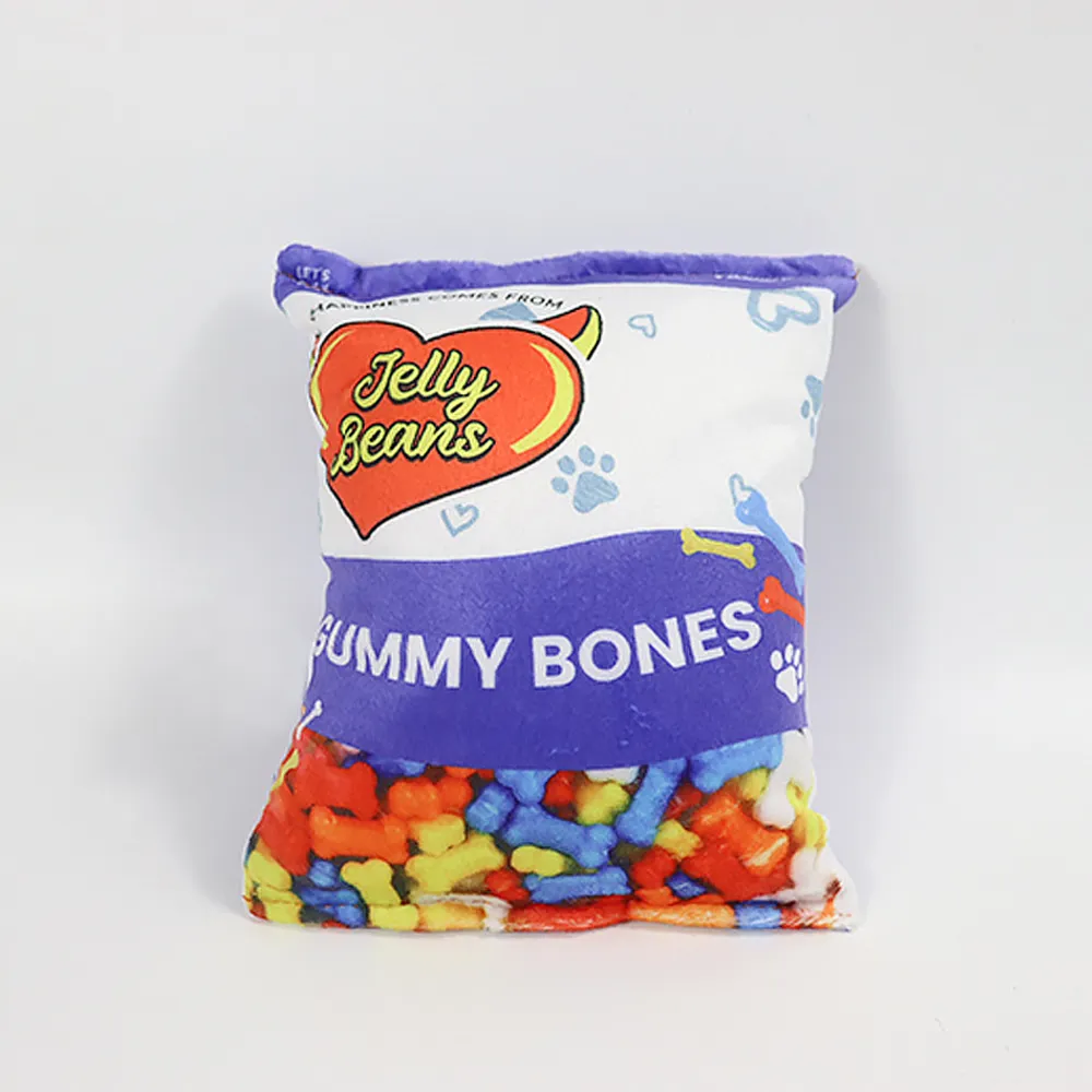 Tear-resistant dog chew toy.