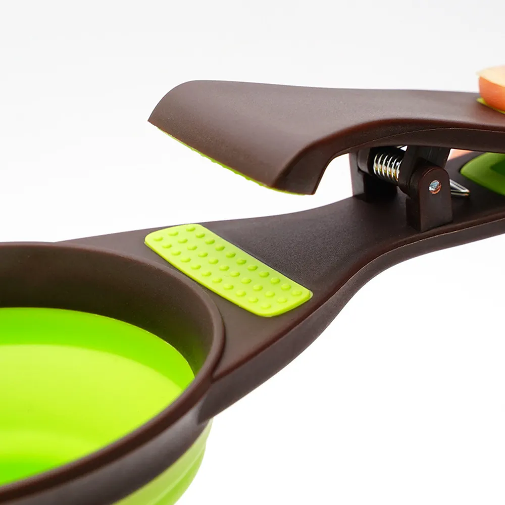 Folding Pet Bowl Handle Details Folding Flexible Anti-bacteria Non-toxic Pet Bowl