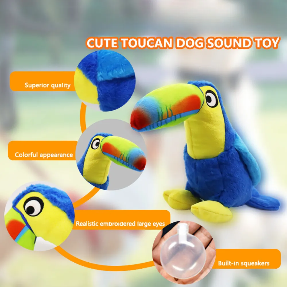Interactive dog toy with embroidery