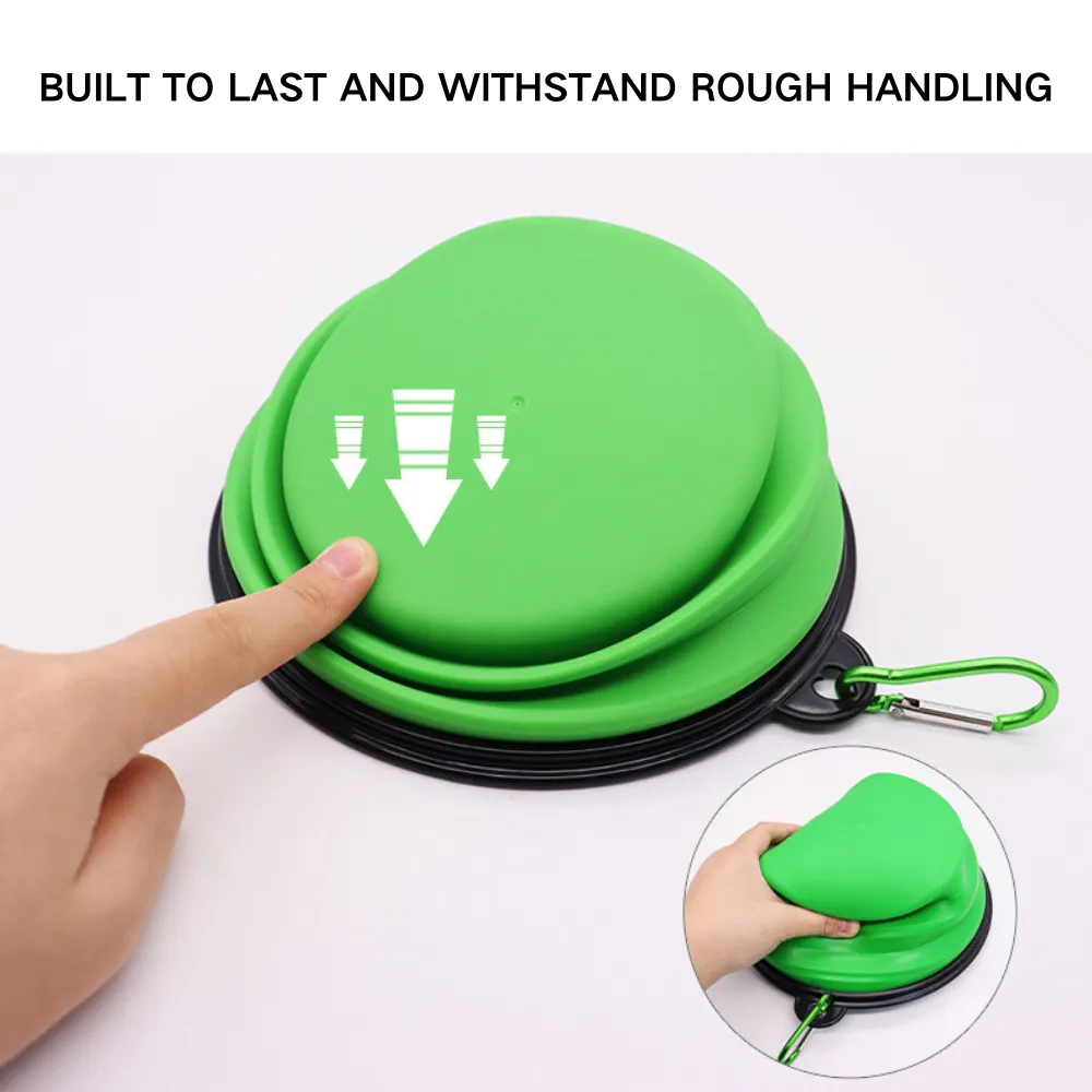 collapsible silicone dog water bowl