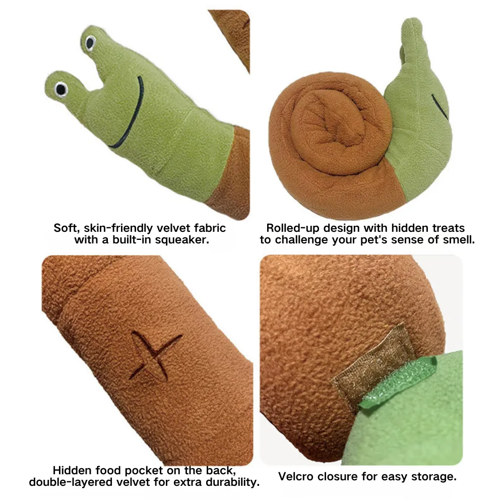Dual-play modes: flat or rolled-up snail design for versatile play