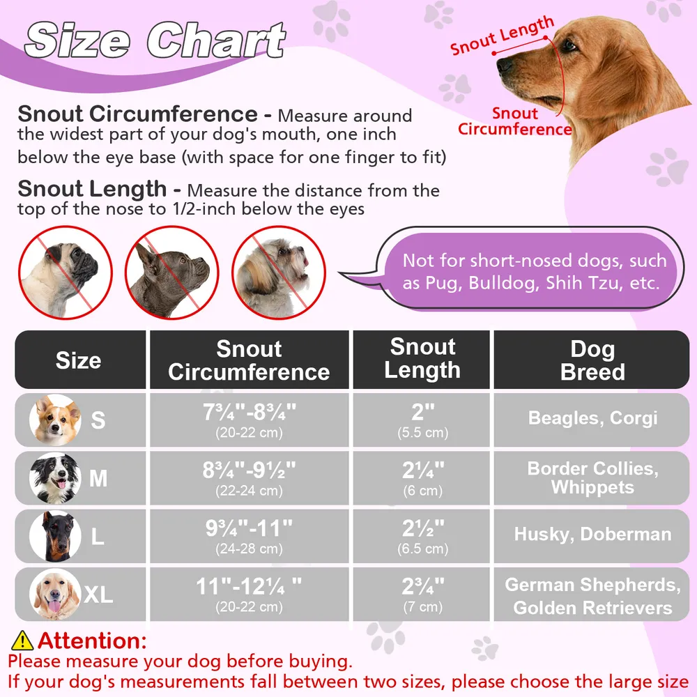 Breathable Adjustable Light-weight Dog Muzzle