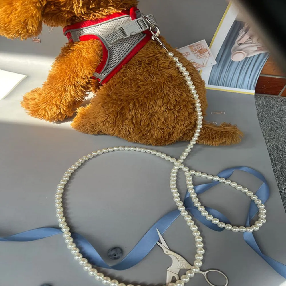 Exquisite White Pearl Dog Leash