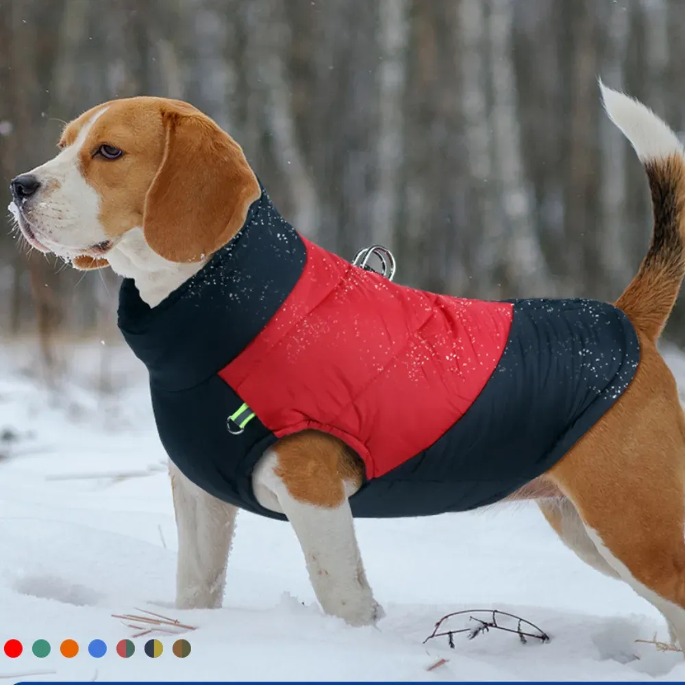 Soft, breathable fabric ensures pets stay warm and comfortable in cold weather.
