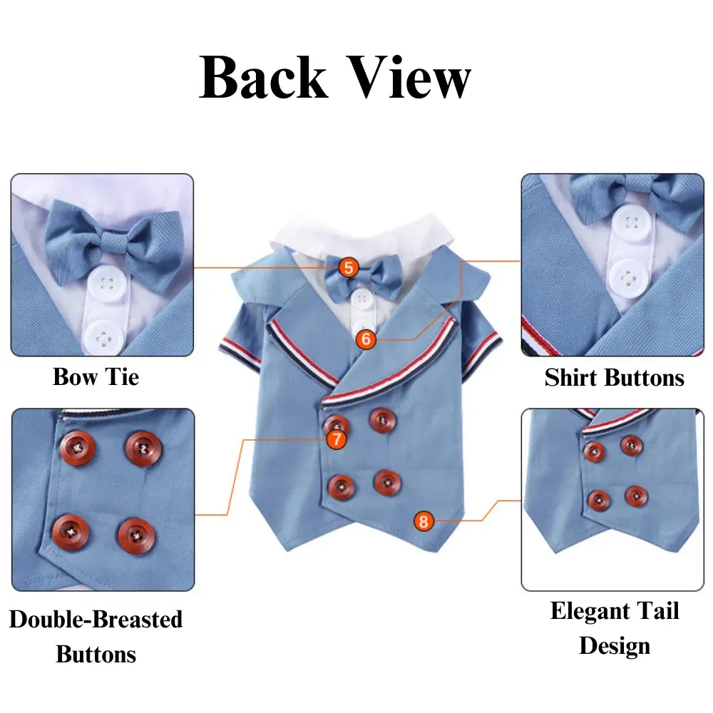 Double-breasted design with elegant button details for a sophisticated look.