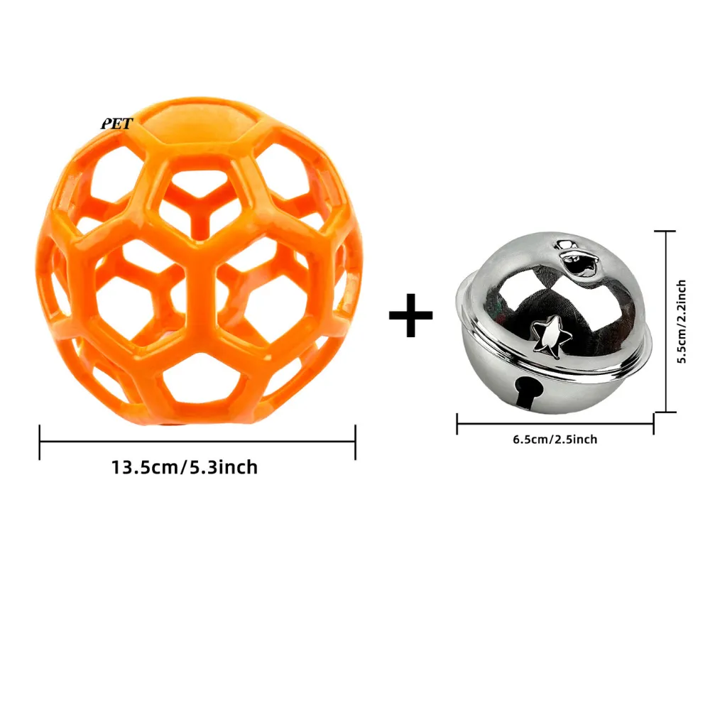 Vibrant and colorful, this ball catches pets' attention, making it an irresistible toy for playtime.