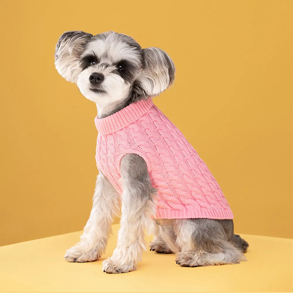 Soft knit material is gentle on pet skin while providing warmth.