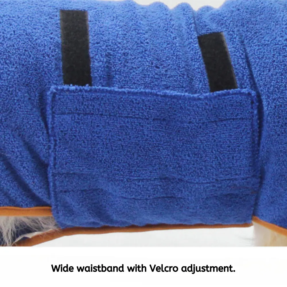 dog towel microfiber (2) Wide waist belt that adjusts easily for a comfortable, non-restrictive fit.