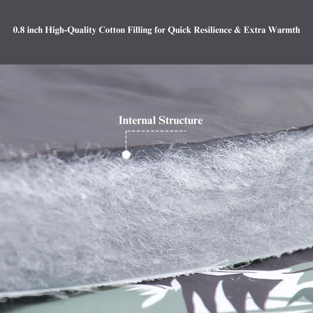 2CM cotton padding retains heat and provides excellent insulation in cold weather.