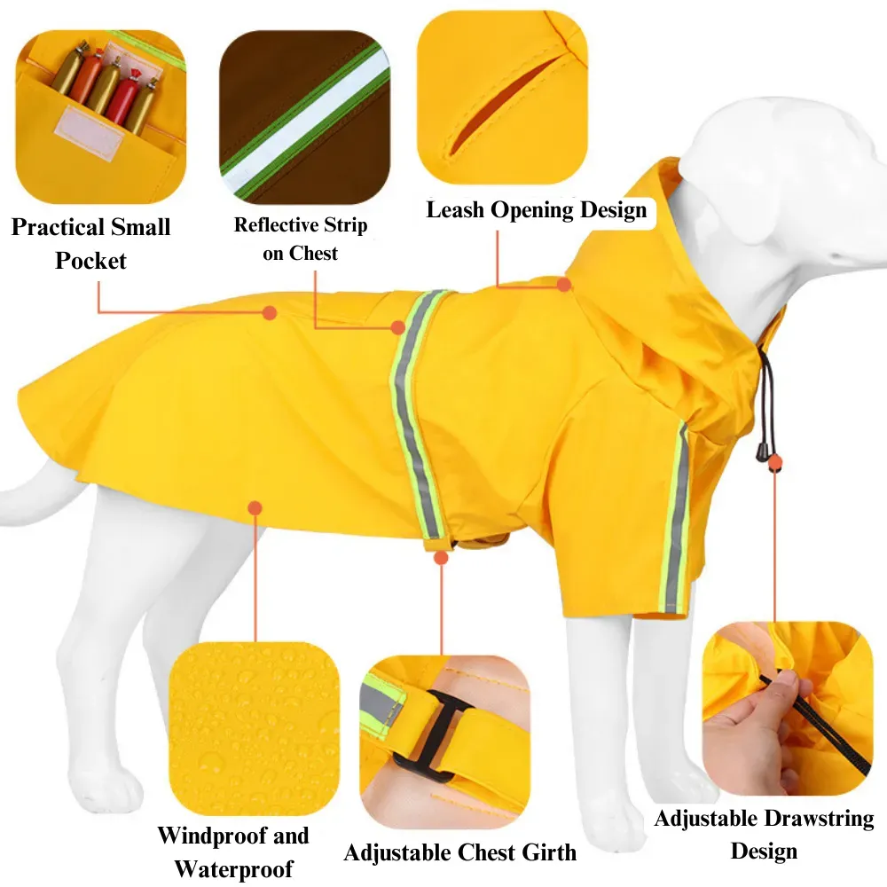 Hot Waterproof Dog Raincoat