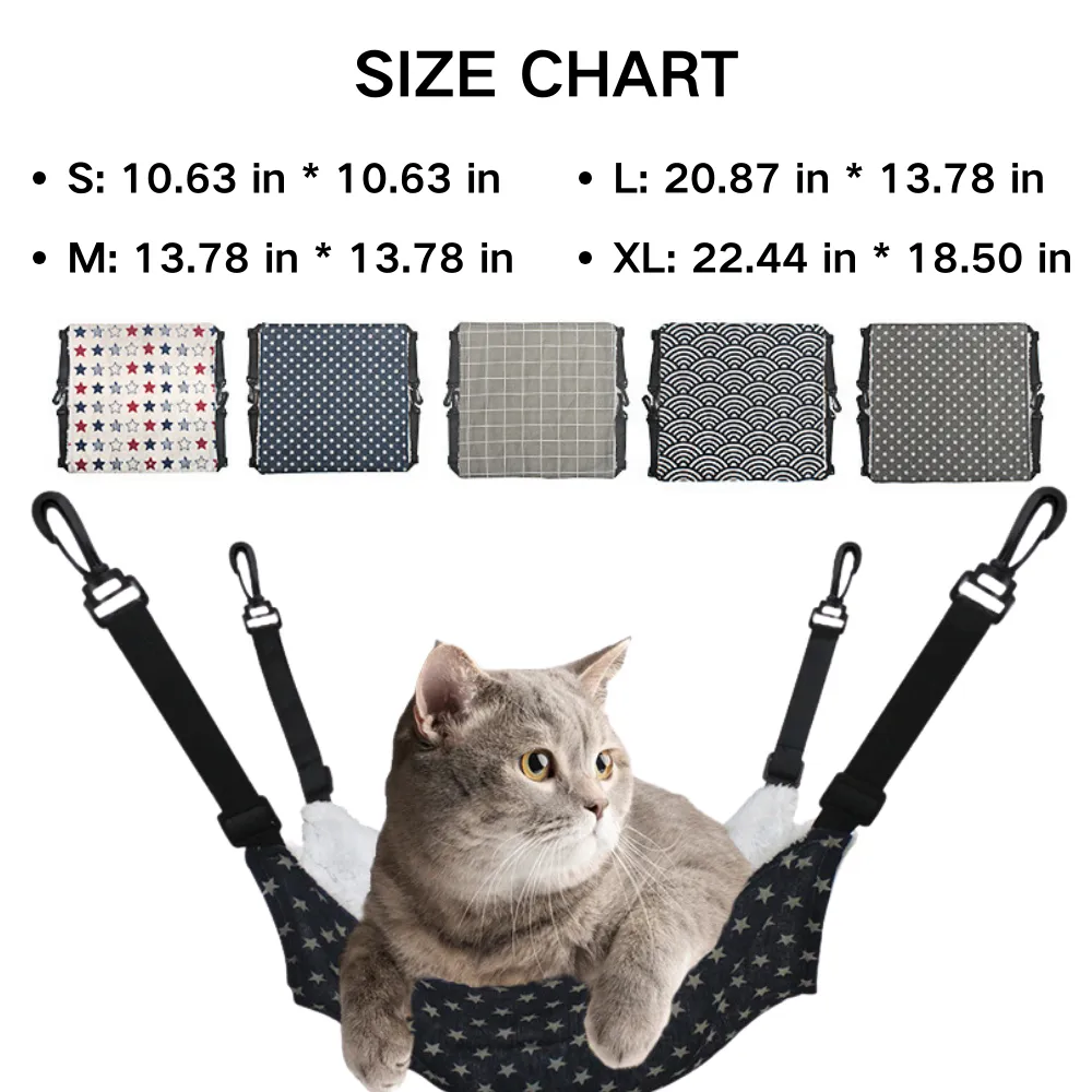 Durable and bite-resistant, the hammock is designed to withstand the playful nature of cats, maintaining its shape over time.