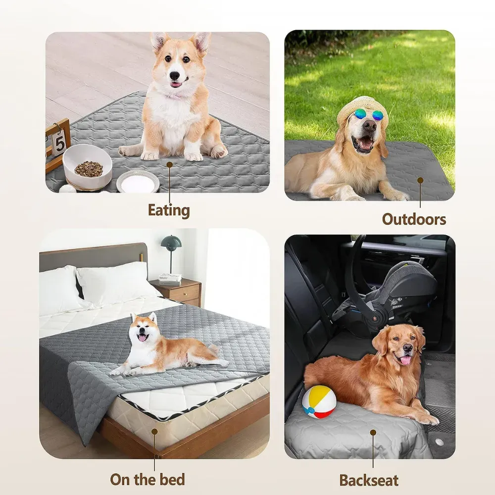 The mat’s waterproof performance means that any spills or accidents can be easily wiped away, while the machine-washable design ensures hassle-free cleaning when needed.