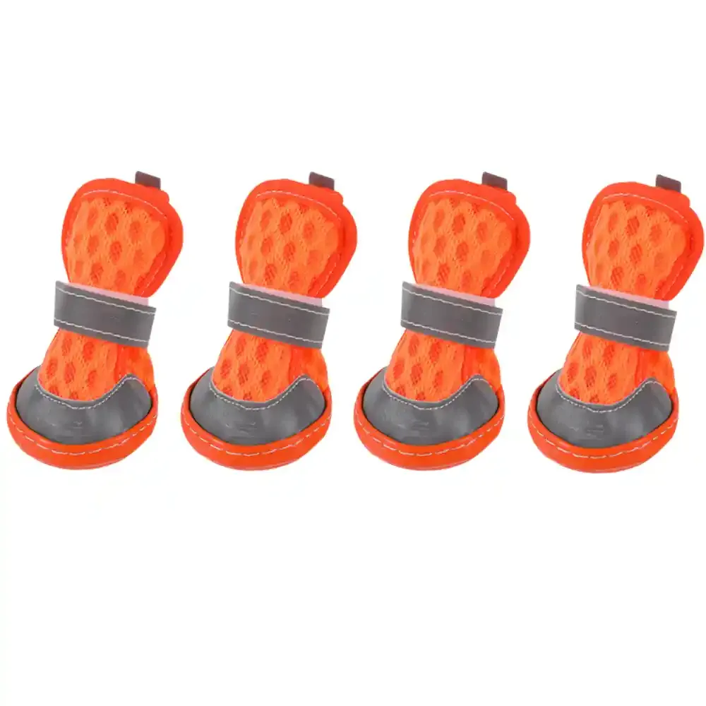 Orange Pet Dog Shoes