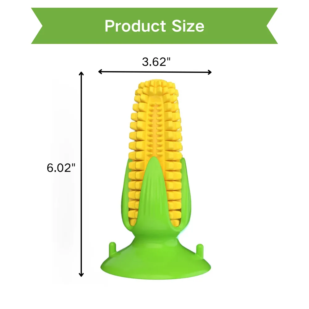 Corn Shape Dog Toothbrush Squeaky Chew Toy