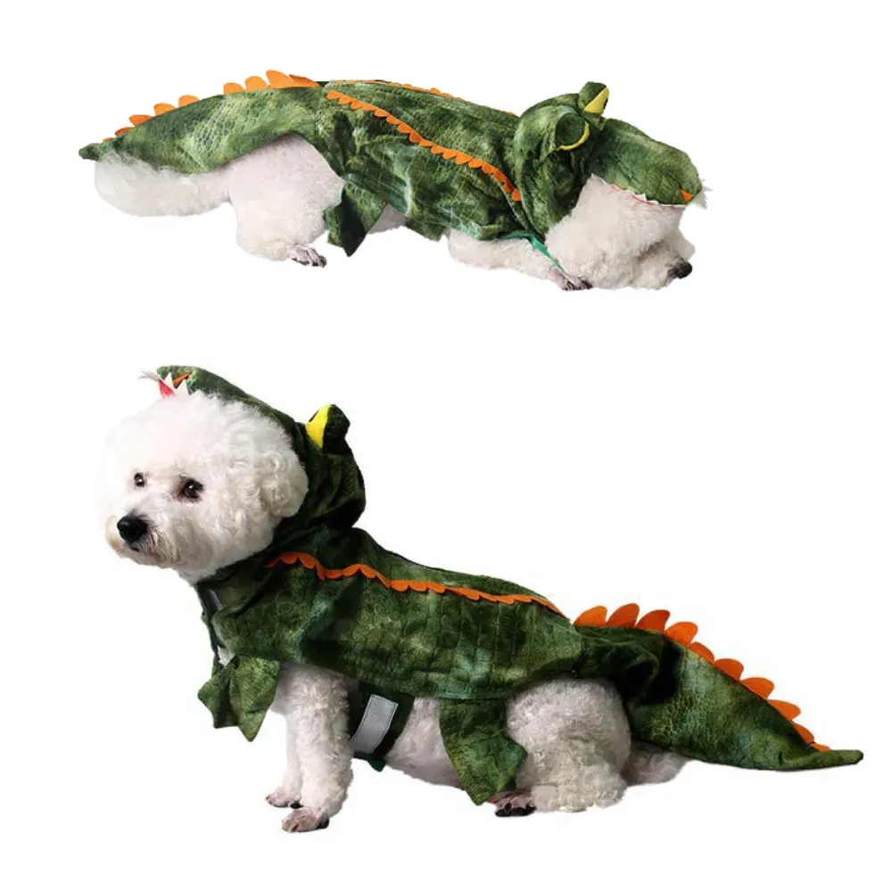This crocodile-themed pet costume is the perfect choice for any pet looking to stand out at themed parties, cosplay events, or festive celebrations. With its adorable and humorous design, it brings a fun twist to pet costumes.