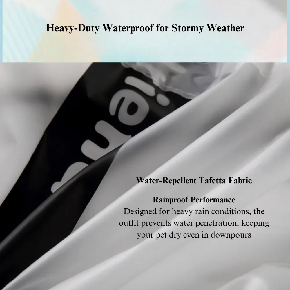 Featuring a clear, enlarged hood, this raincoat provides excellent visibility for pets, ensuring that they can see clearly during walks or runs without the hood slipping off.