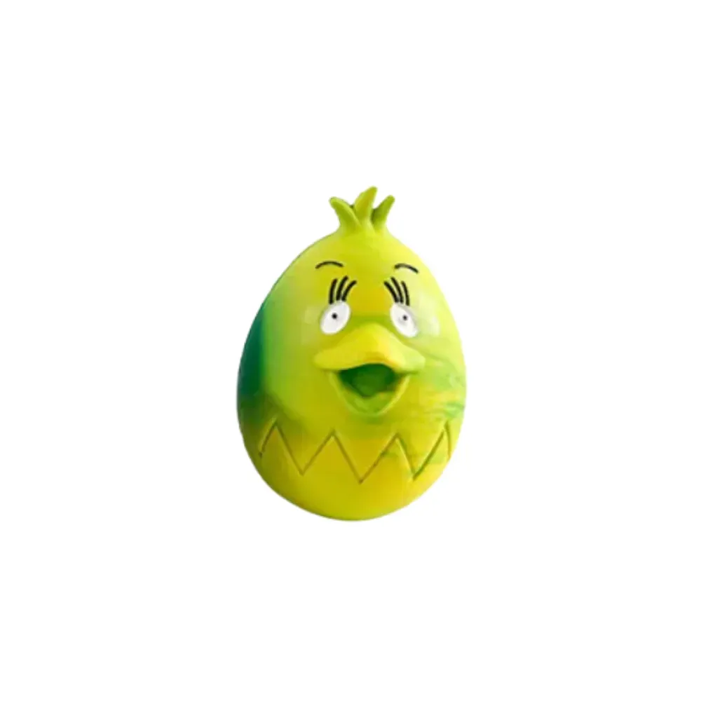 Egg Shaped Rubber Squeaky Dog Chew Toy