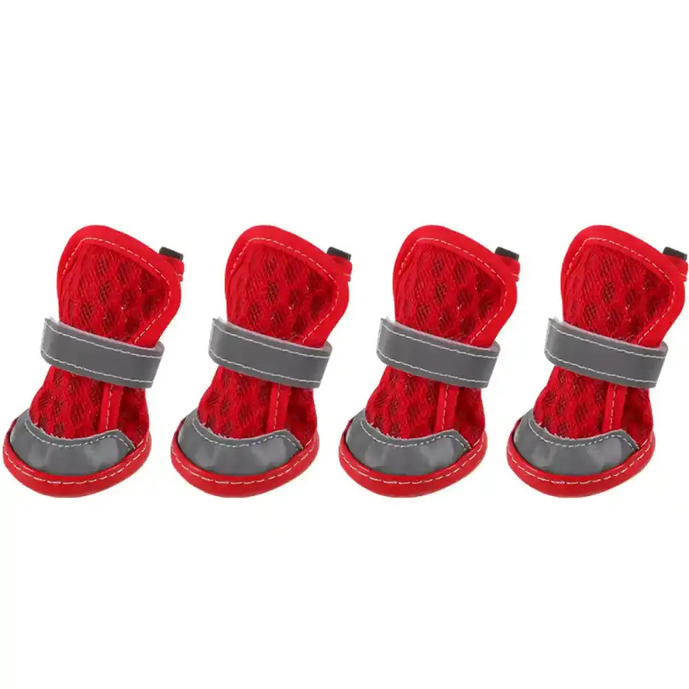 Red Pet Dog Shoes