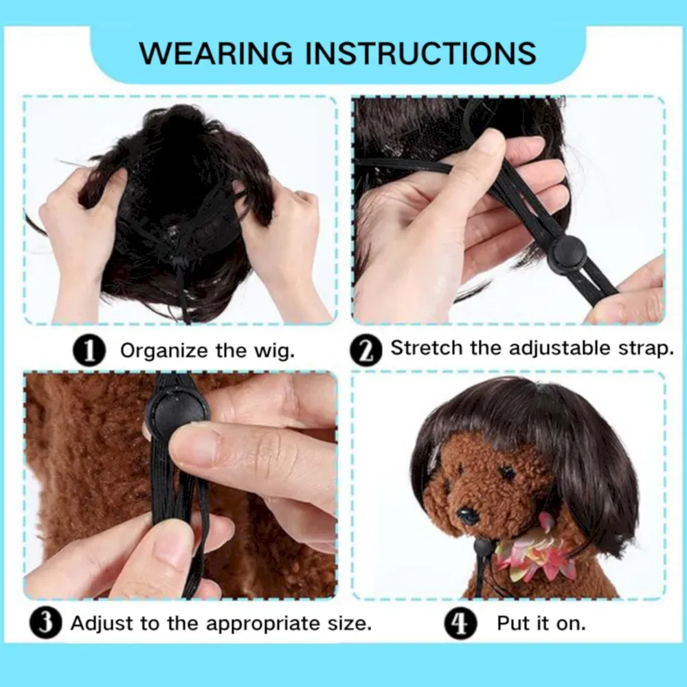 Pet Wigs Wearing Instructions