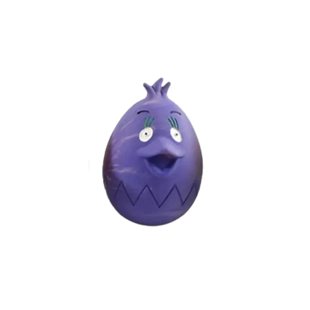 Egg Shaped Rubber Squeaky Dog Chew Toy