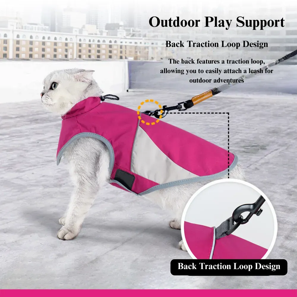 Waterproof Reflective Outdoor Pet Jackets Loop Design Waterproof Reflective Outdoor Pet Jackets