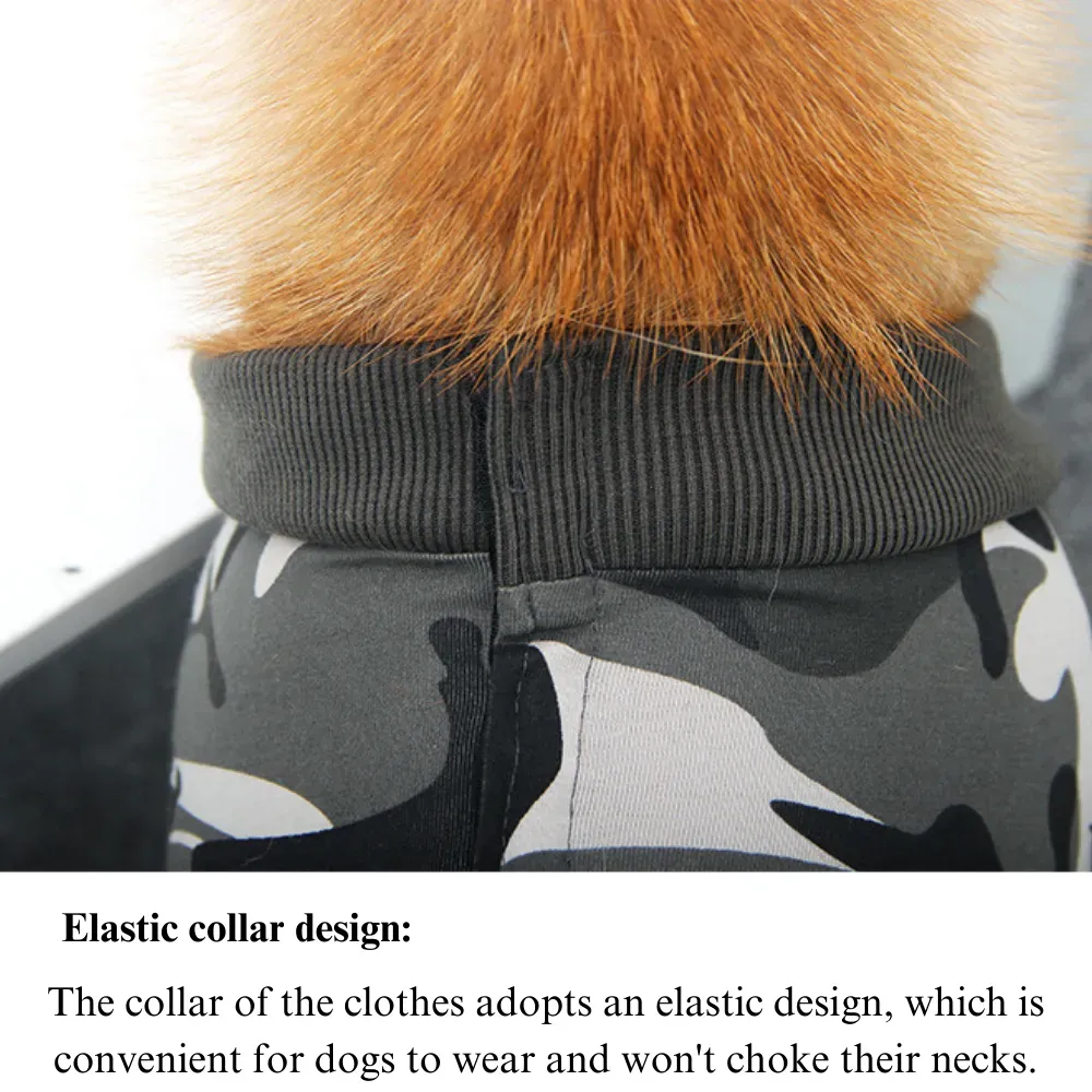Comfortable camouflage dog clothing
