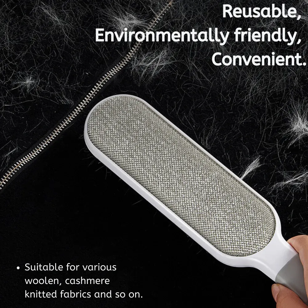 Double Sided Pet Hair Cleaning Brush Features Double-Sided Pet Hair Remover Cleaning Brush