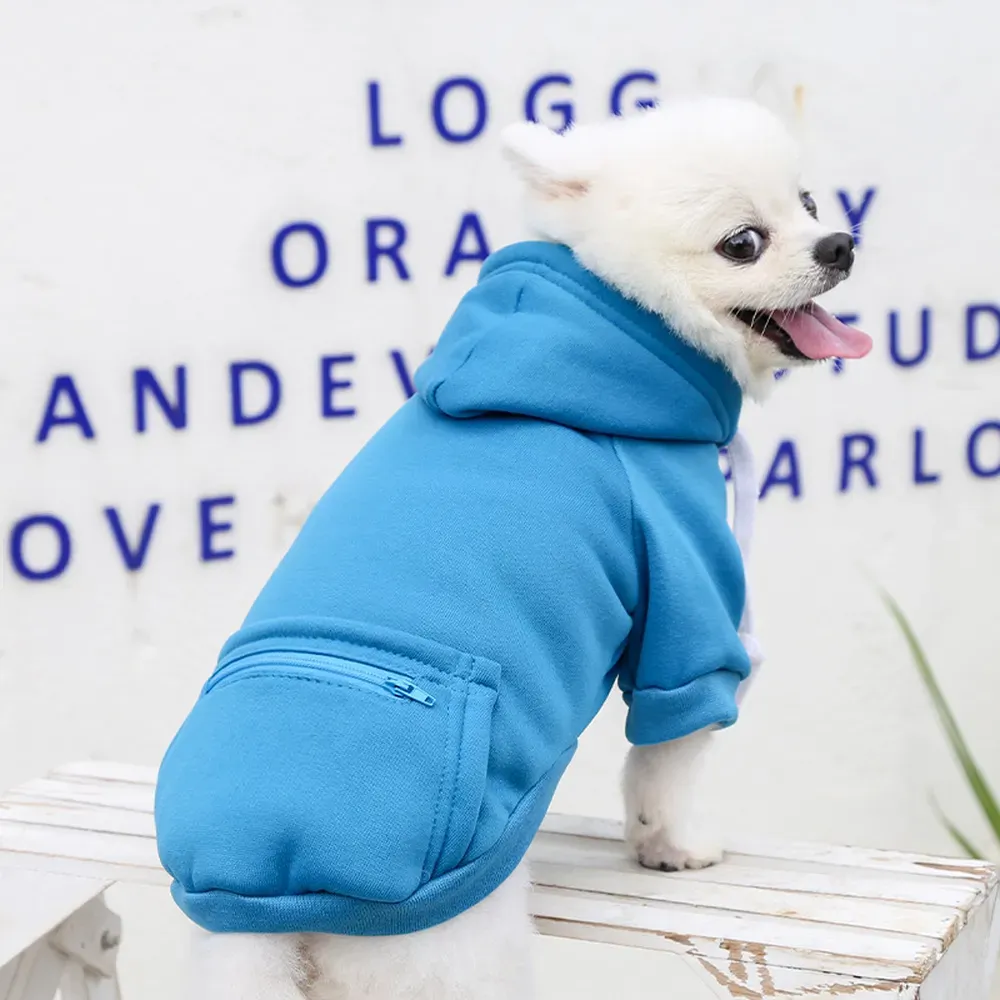 With its versatile design and practical features, this sweatshirt is perfect for pets who enjoy outdoor activities, training, or socializing with their owners and other pets.