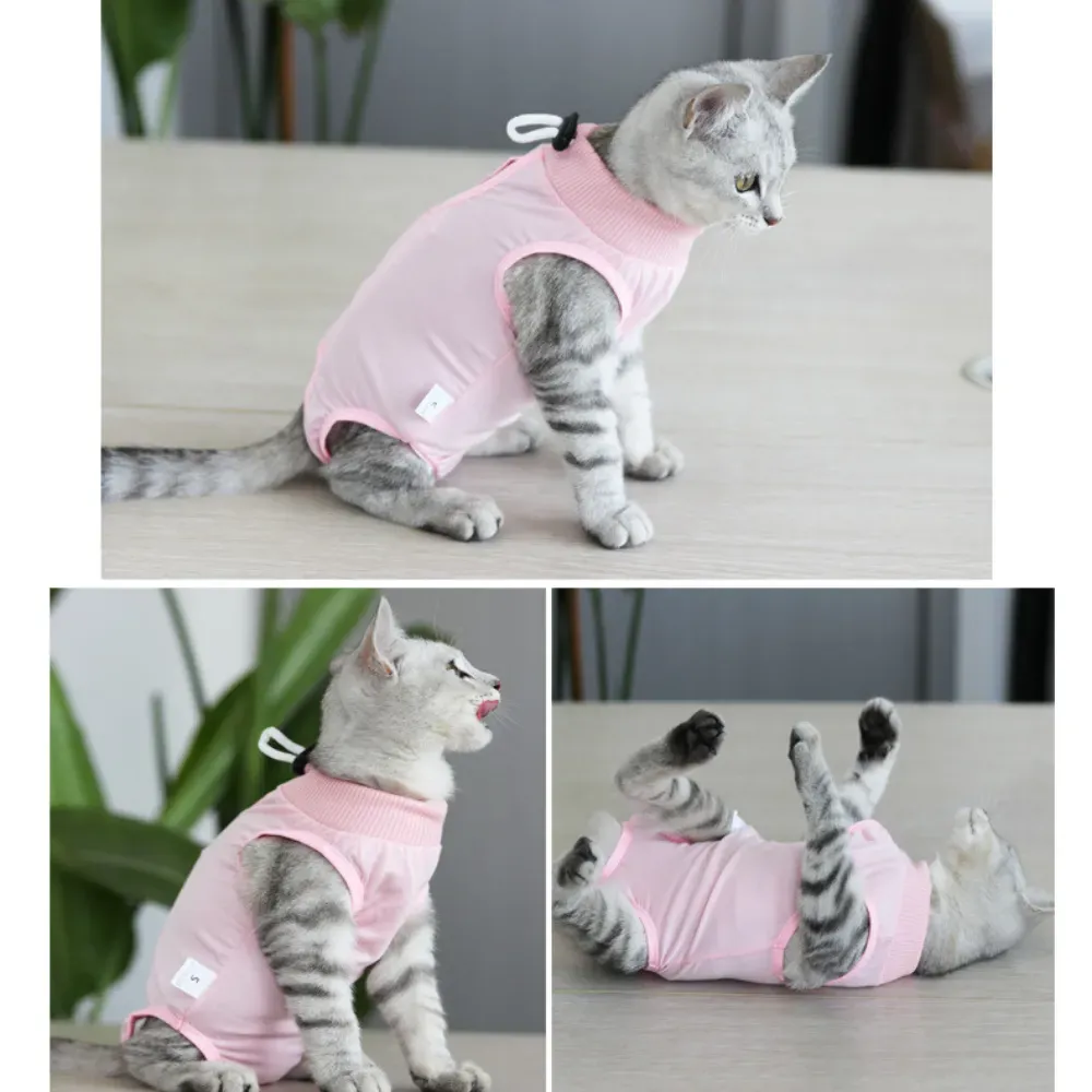 cat surgical recovery suit (2) Versatile for Various Recovery Stages: Whether recovering from surgery, transitioning from nursing, or needing protection during skin treatments, this recovery suit serves multiple purposes.