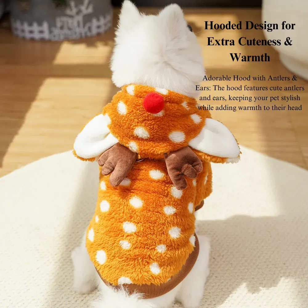 Soft reindeer dog costume