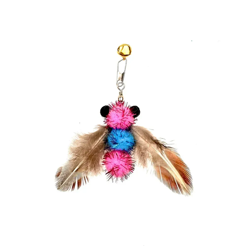 Insect Bees Wand Attachments Feather Cat Toys