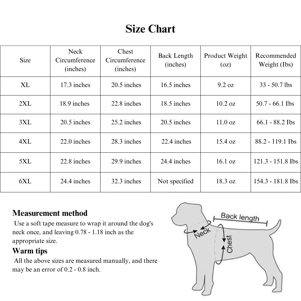 Warm Large dog winter coat
