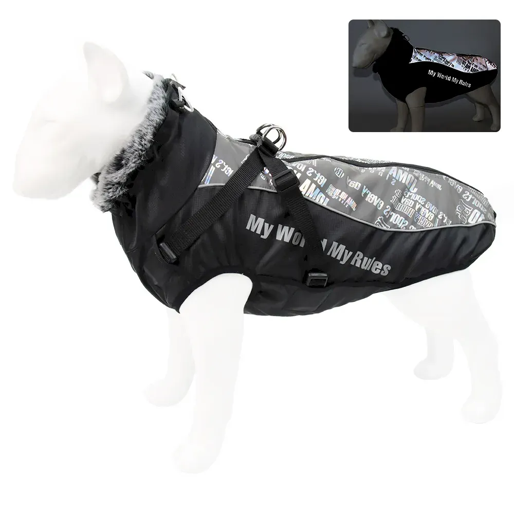 Waterproof dog jacket for large dog