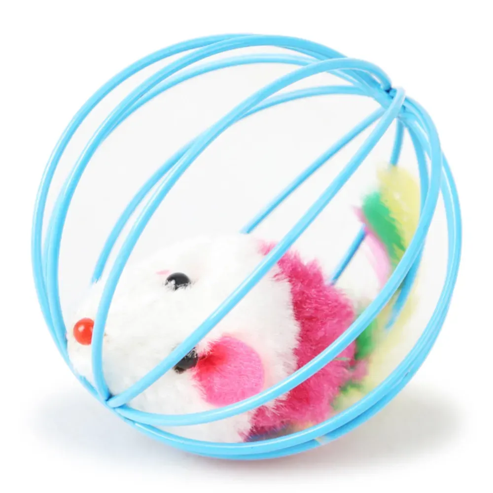 blue cat mouse toy