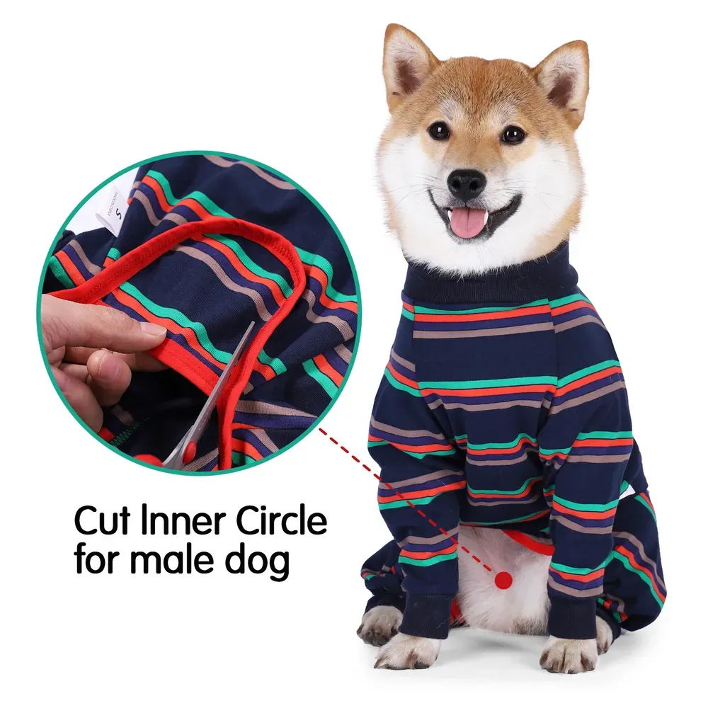 Post-Surgery and Wound Protection: This onesie helps protect pets after surgery by covering wounds and preventing licking, aiding in quicker recovery while maintaining comfort.