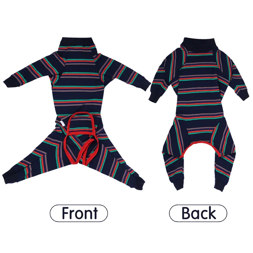 Elastic Neckline for a Snug Fit: The high-elastic neckline ensures the onesie fits securely without being tight, offering pets a comfortable and non-restrictive wearing experience.