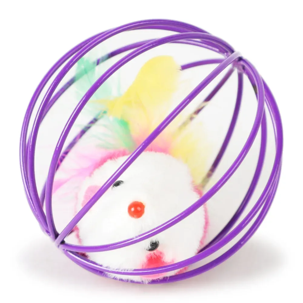 purple cat mouse toy