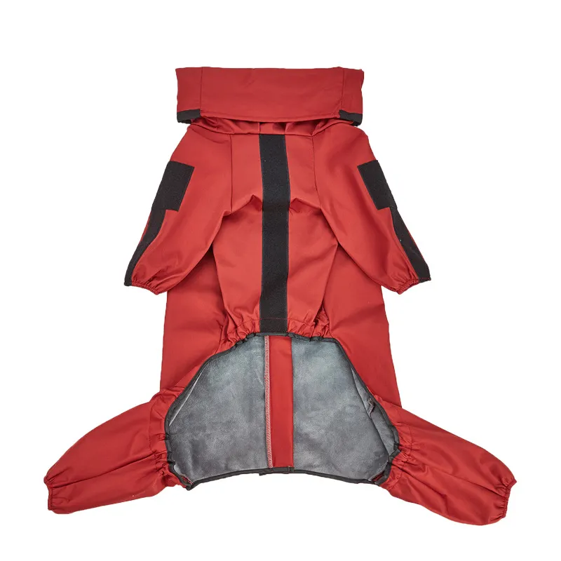 Large Dog Raincoat with Reflective Design