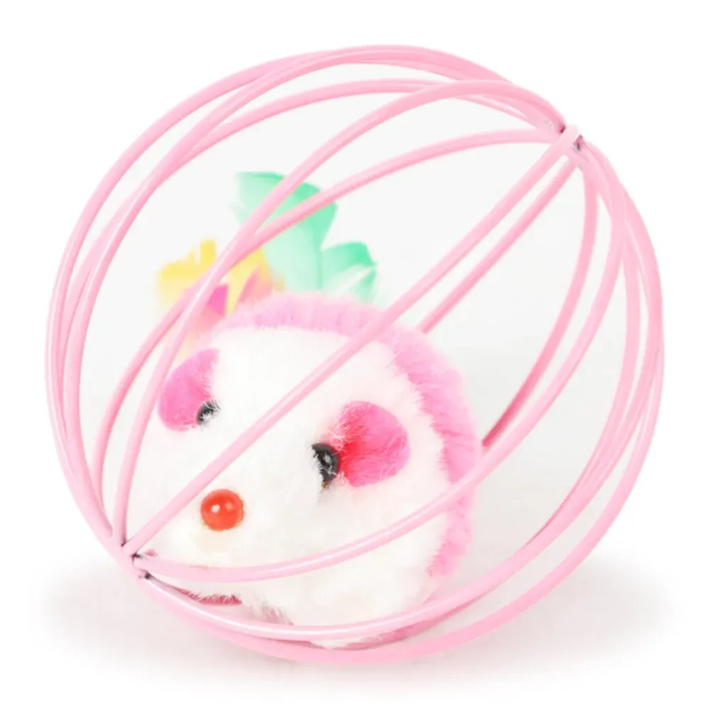 pink cat mouse toy