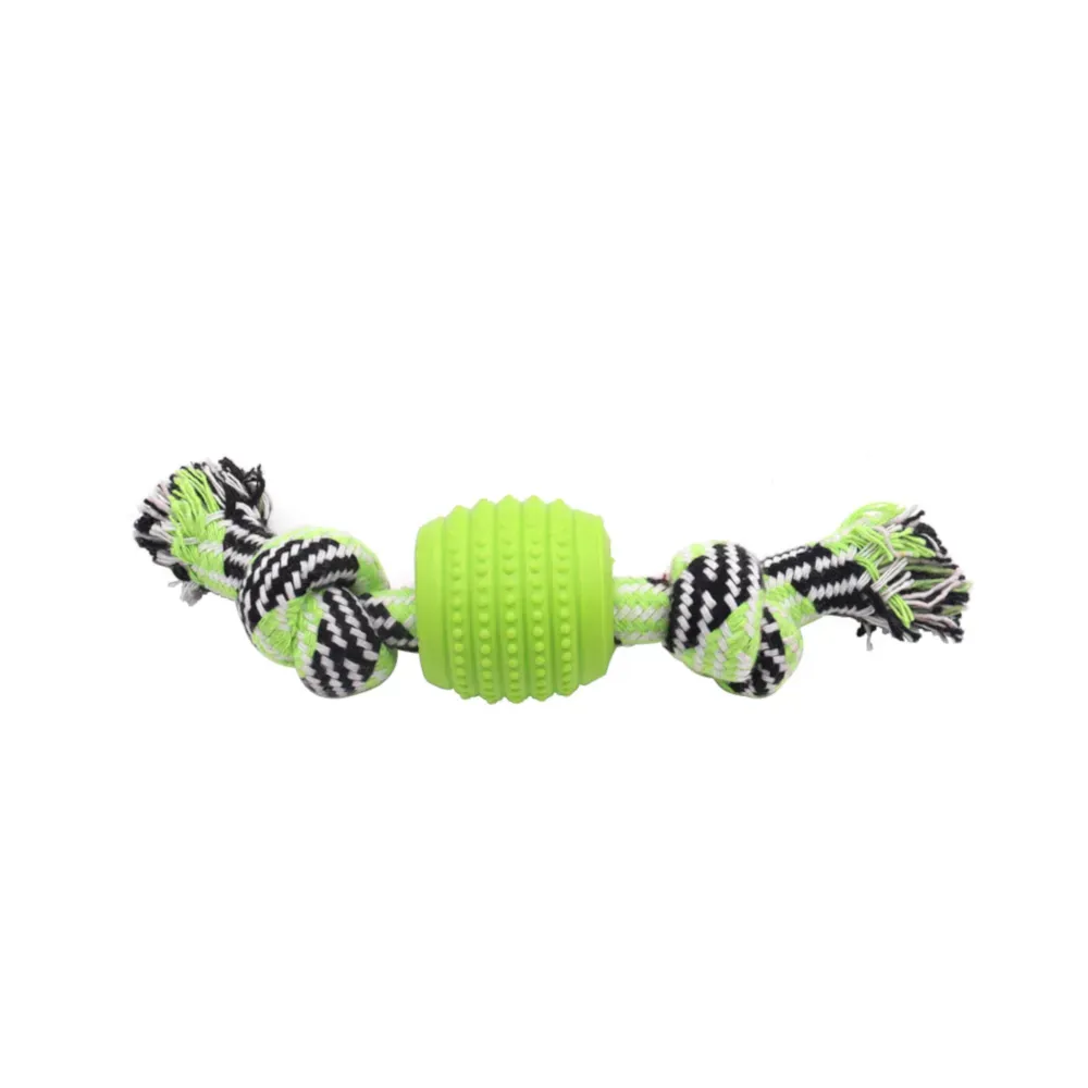 green dog rope toys
