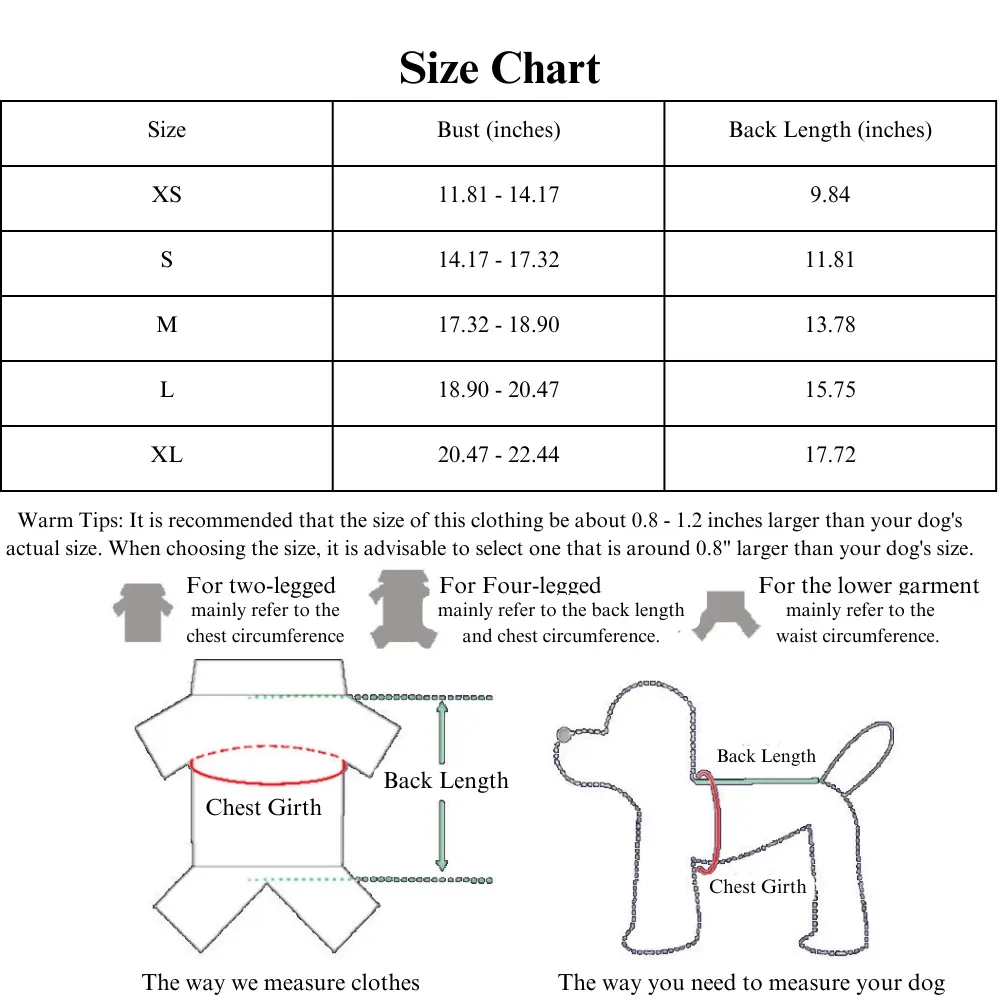 Dog Sweater Size