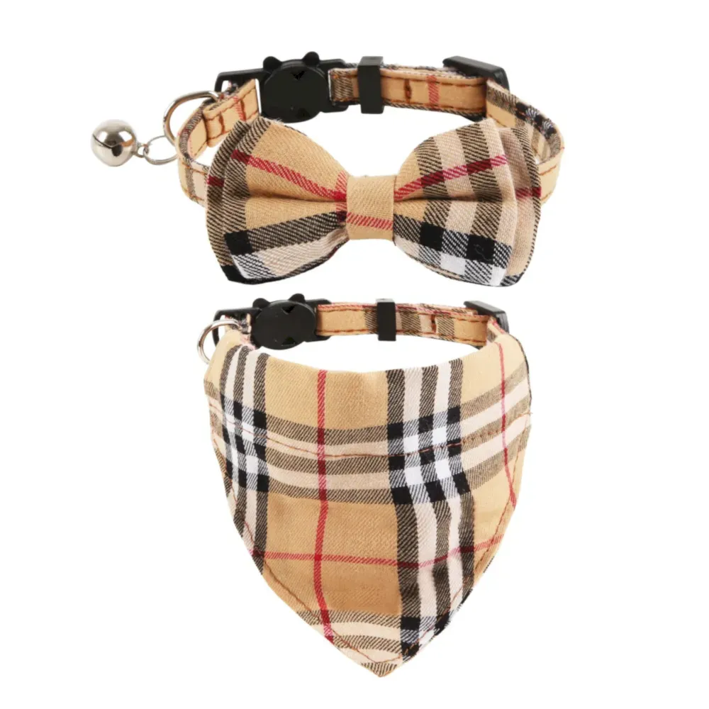 brown cat bandana collar brown cat bandana collar