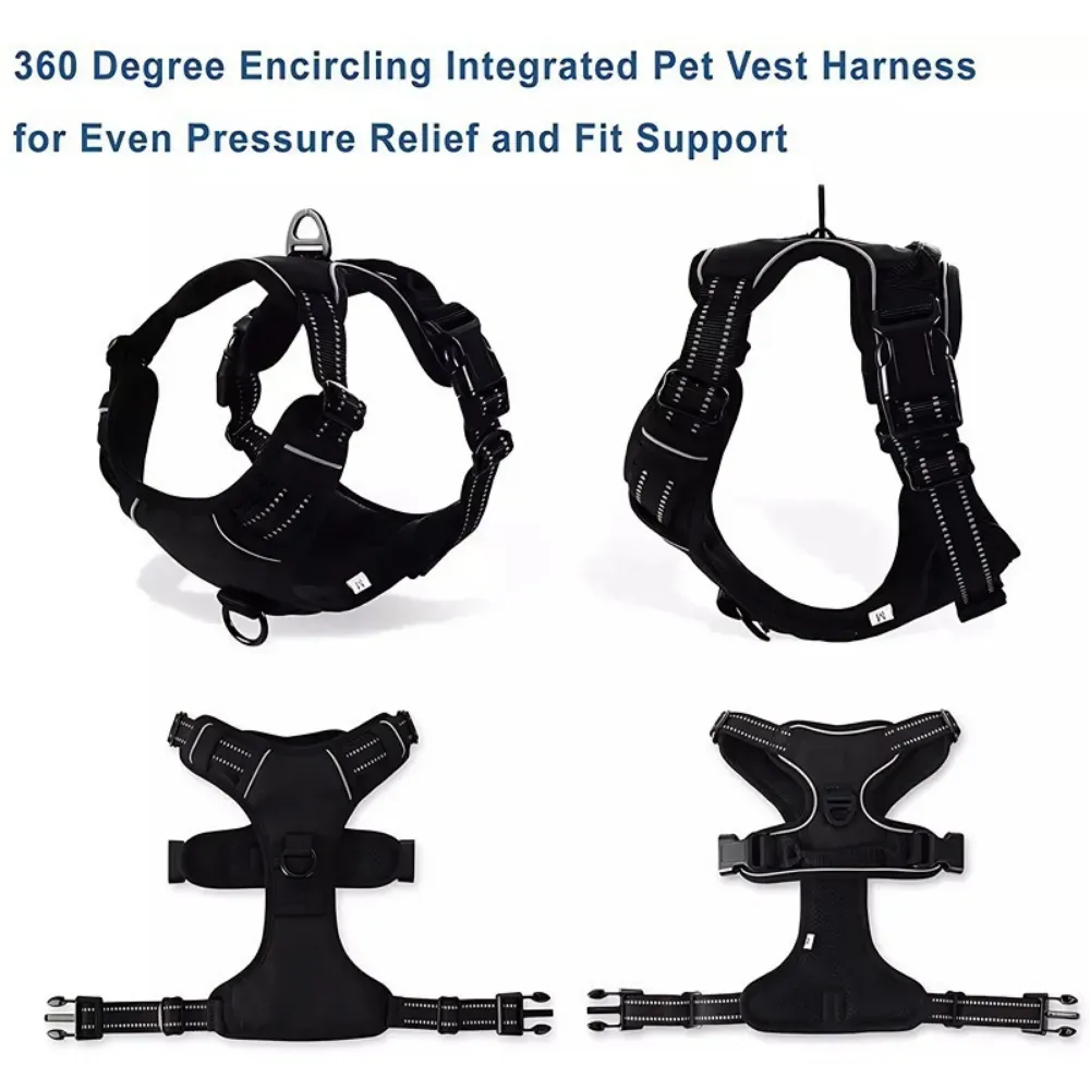 Convenient Handle for Better Control: The added ergonomic handle provides better control, making it easier to guide pets through busy areas or to help them in and out of cars.