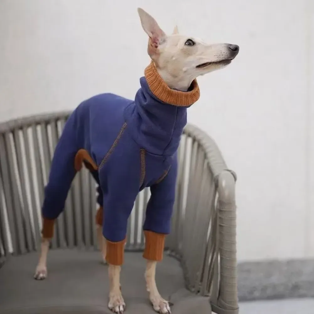 warm dog coat with legs